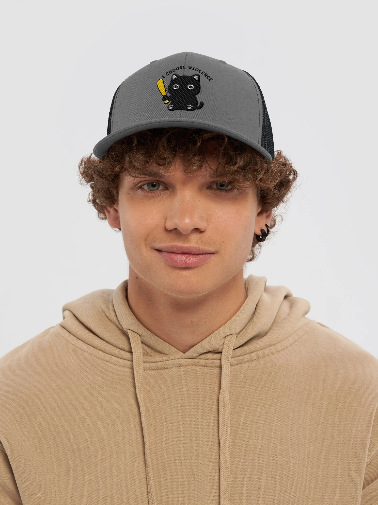 Wild Mugs Black Cat Trucker Hat product image (5)