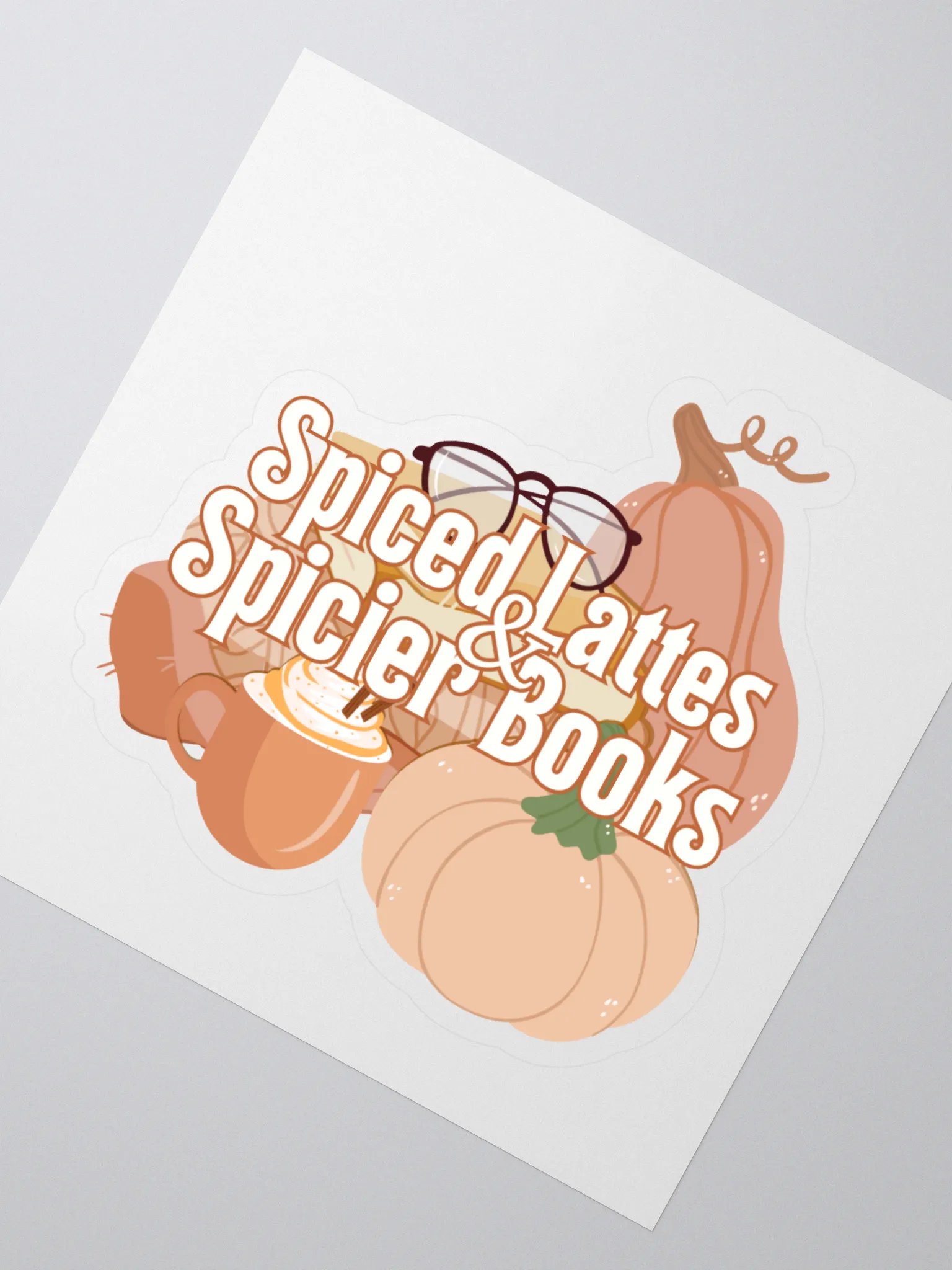 Spiced Lattes & Spicier Books Fall Sticker for Readers product image (2)