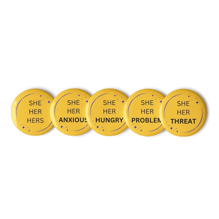 She/Her Pronoun Pins - Yellow product image (1)