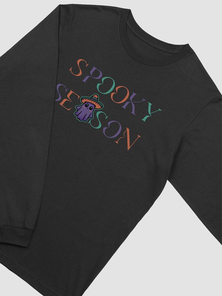 Spooky Season Sombrero Ghost Colorful Supersoft Long Sleeve Slimmer Fit Shirt product image (2)