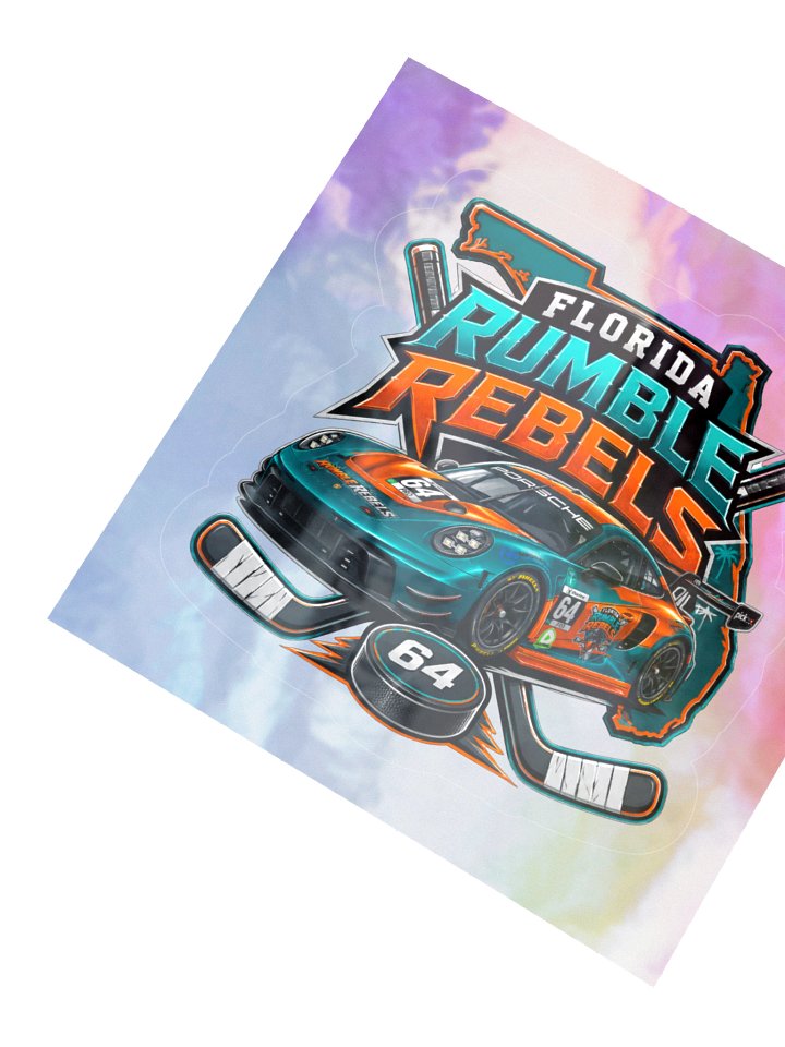 Florida Rumble Rebels Holographic Racing Sticker product image (3)