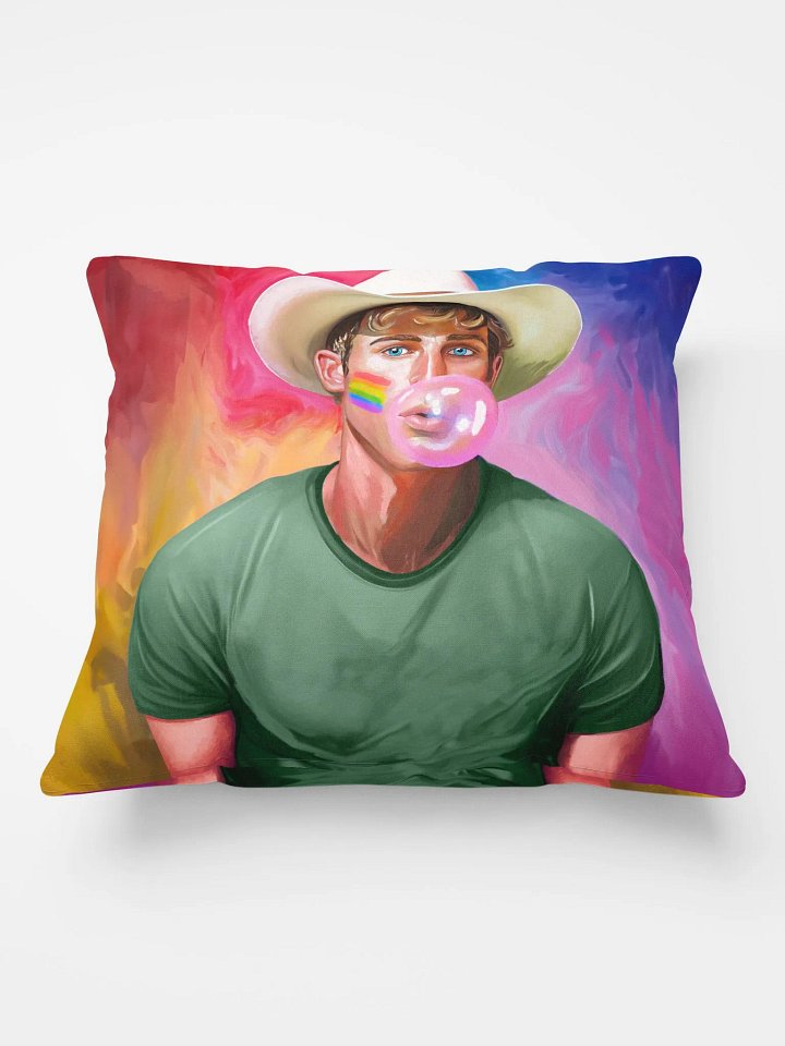 Gay Cowboy Pop Art Throw Pillow product image (2)