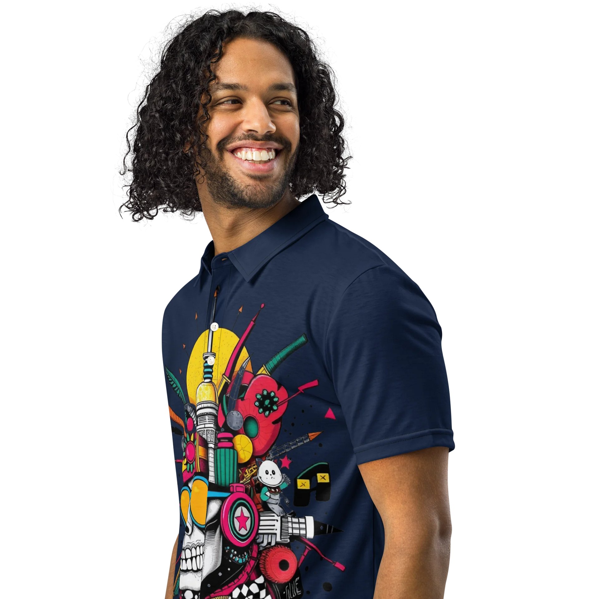 Vibrant Skull Soundwaves Polo product image (2)