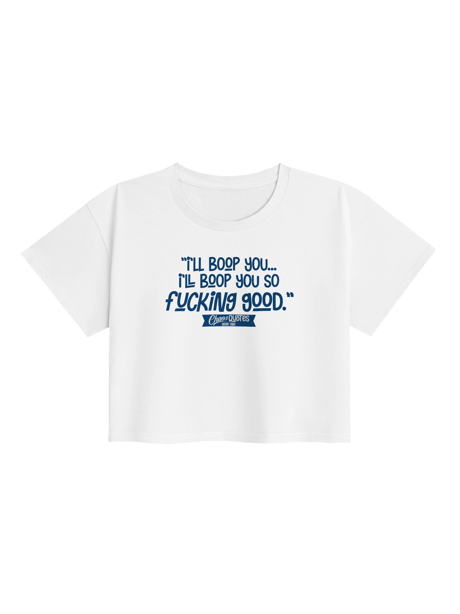 Chaos Quotes Cropped T-shirt (Boop) product image (1)