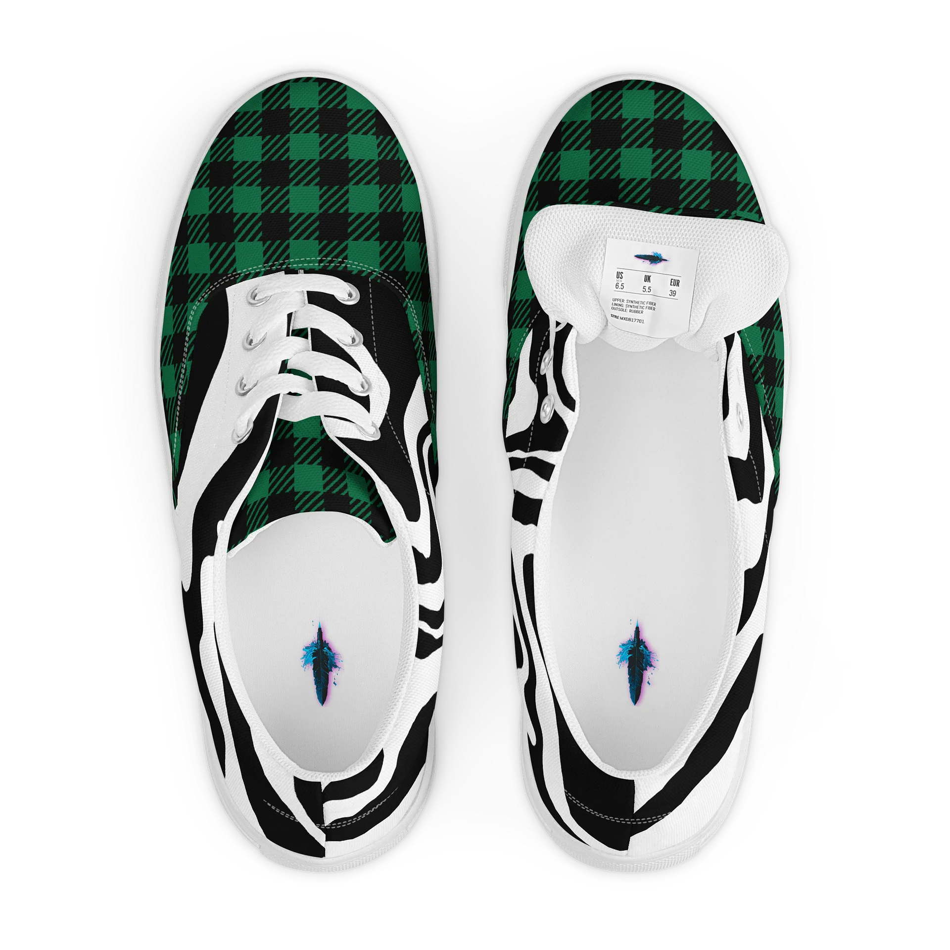 Mixed Print Plaid & Stripe Sneakers product image (6)