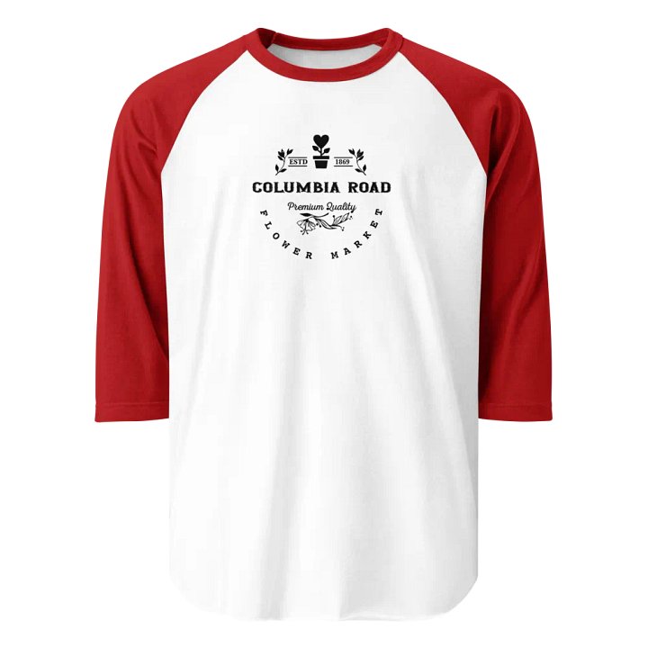 Columbia Road Market 3/4 Sleeve Raglan Tee (White) product image (1)