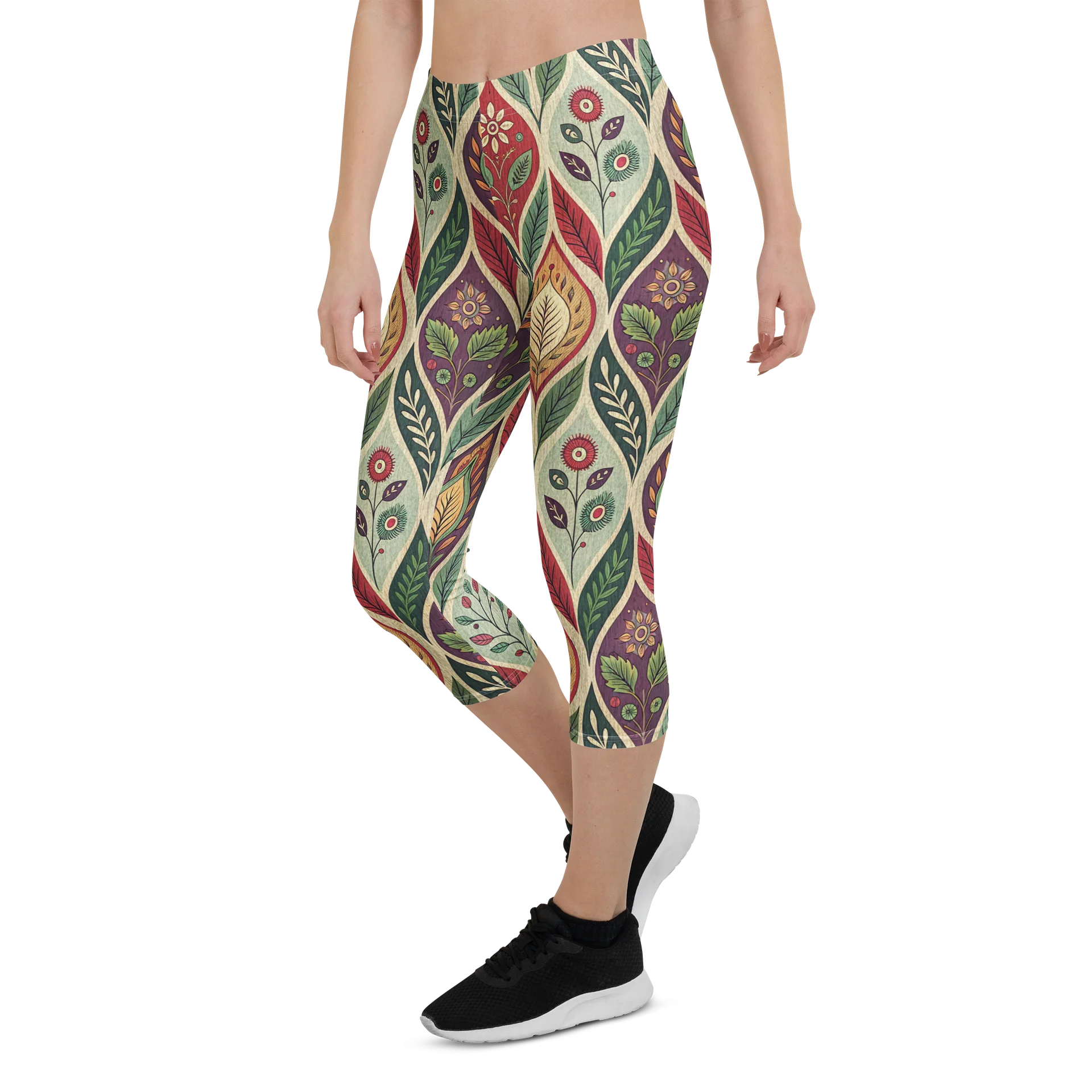 Folk Flower Capri Leggings product image (6)