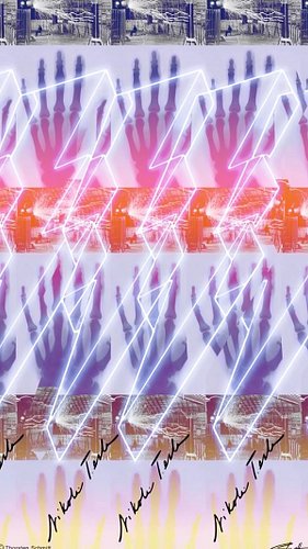 Relax. It's a stereogram. Can you see the 3D image? It's called