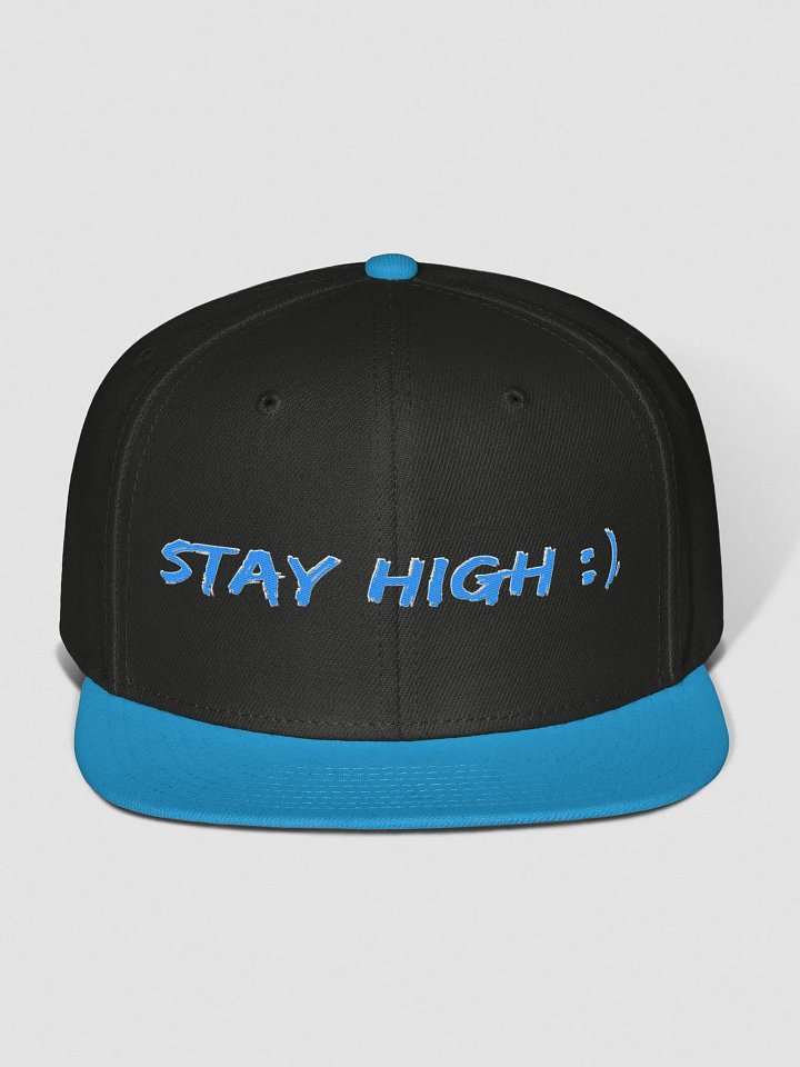 Stay High Otto Wool Blend Snapback Cap (Blue Text) product image (8)
