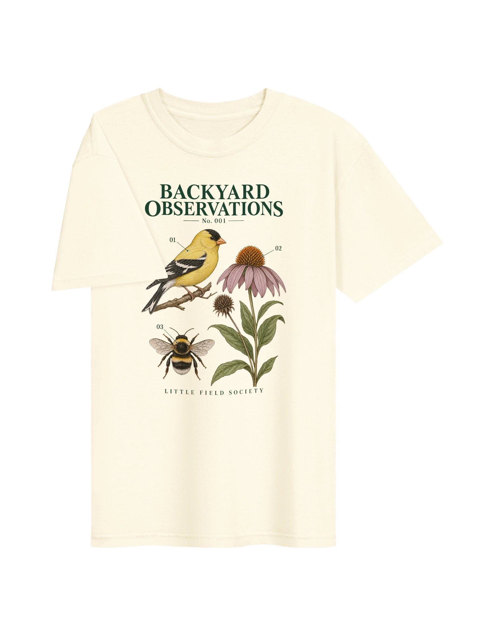 Backyard Observations No. 001 — Naturalist T-Shirt product image (4)