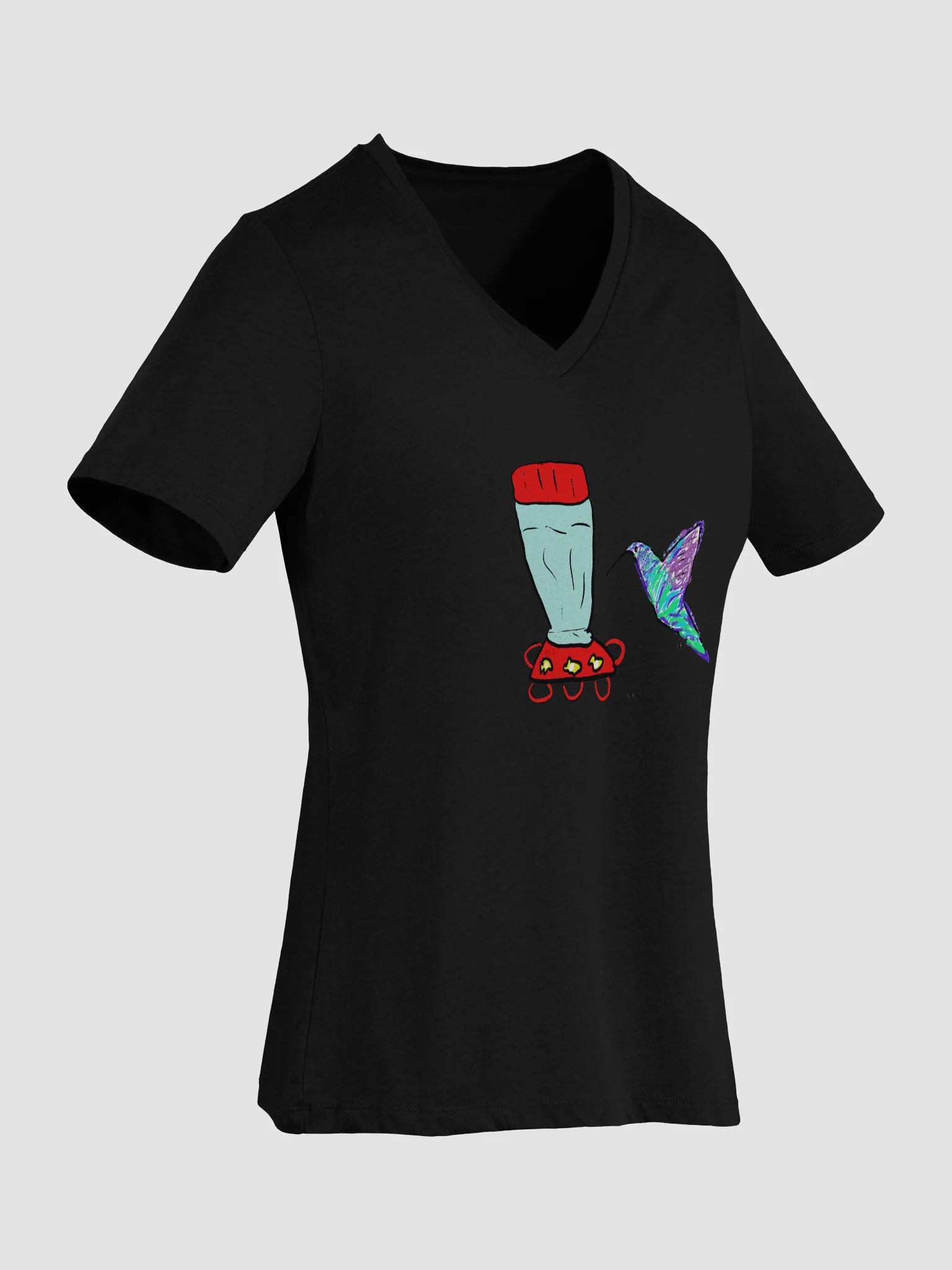 Hummingbird Relaxed V-Neck Tee product image (37)