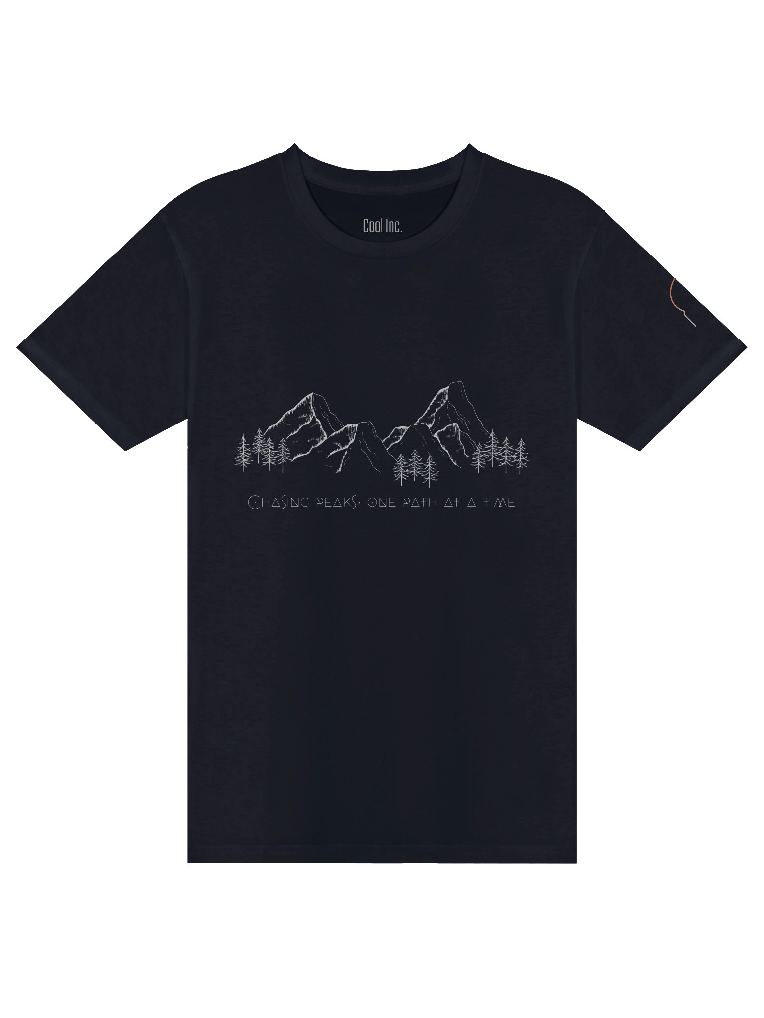 Chasing Peaks Unisex T-Shirt – Minimalist Mountain Line Art Tee product image (1)