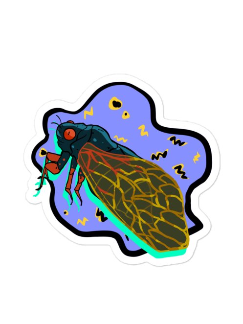 Vaporcicada die cut magnets product image (2)