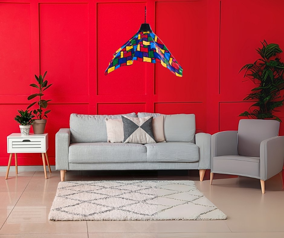 Stained Glass Print Pendant Light product image (2)