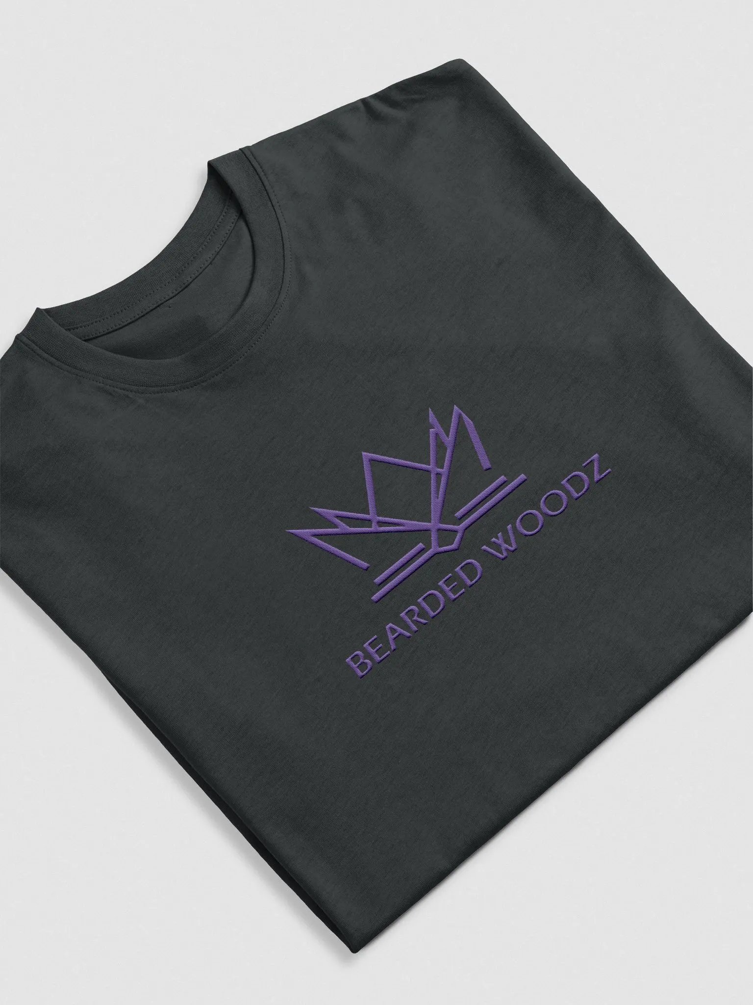 Men's Classic Bearded Woodz T-Shirt (Purple Embroidery) product image (3)