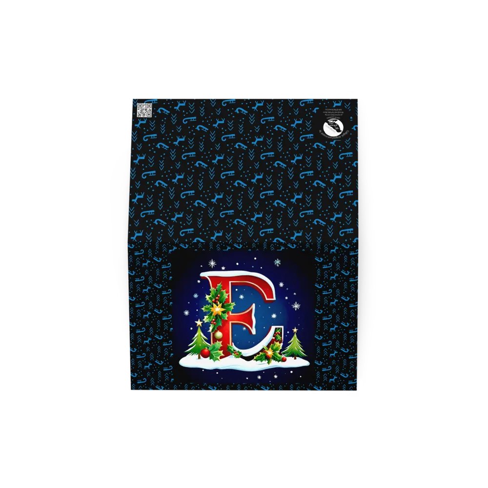 Christmas Monogram Letter E(2) Card product image (2)
