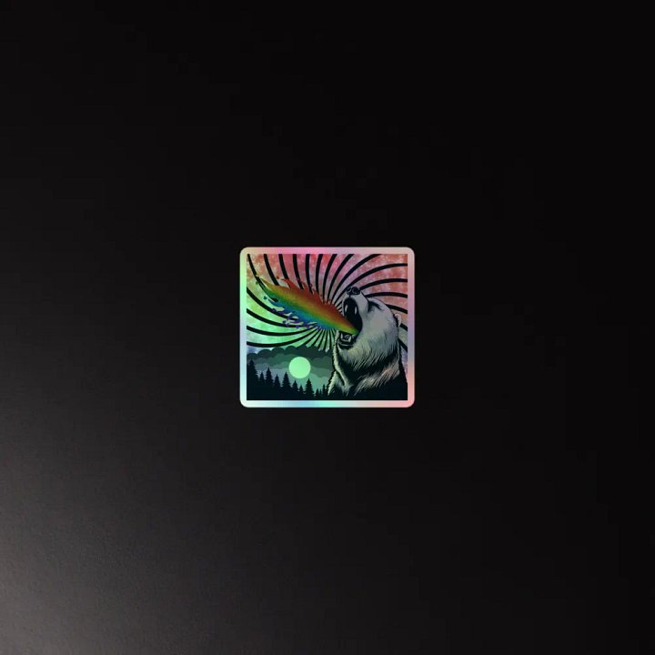 Pride Bear Holographic Sticker product image (2)