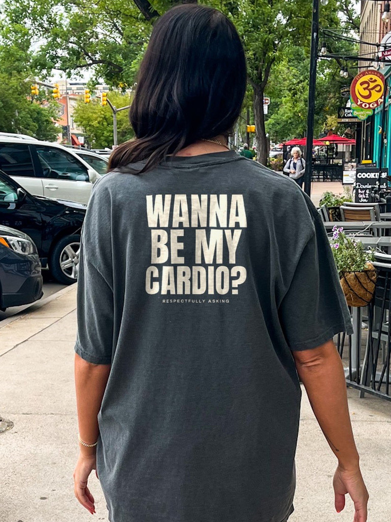 Wanna Be My Cardio Oversized Gym Tee | Pump Cover product image (1)