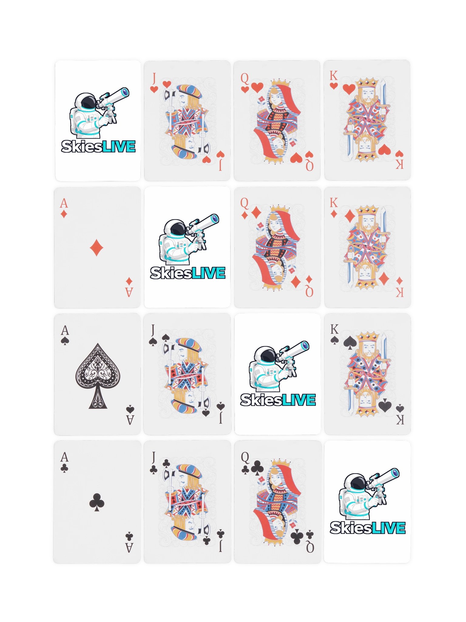 SkiesLIVE Astronaut Poker Deck product image (5)