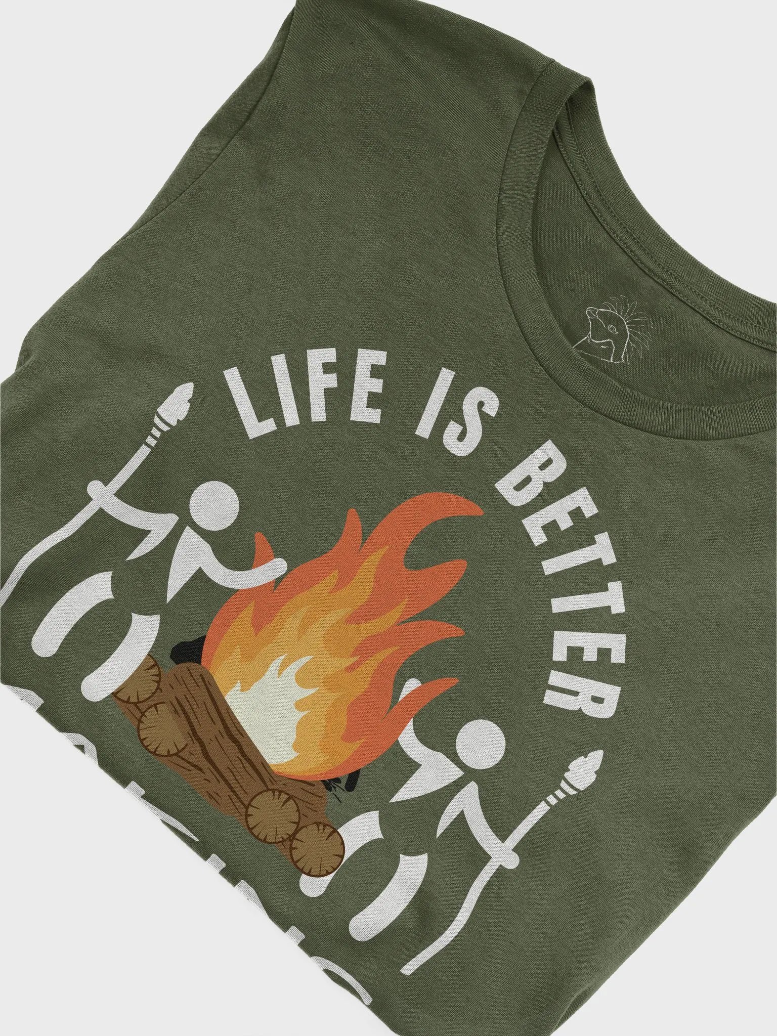 Life Is Better Making A Campfire T-Shirt ( Side -Forest Dark- ) product image (7)