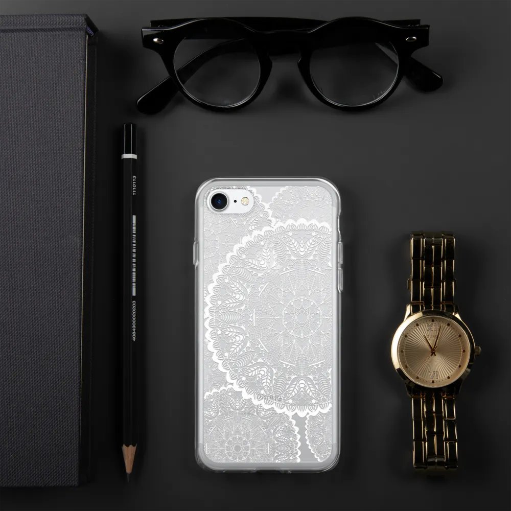 White Lace mandala Phone Case product image (6)