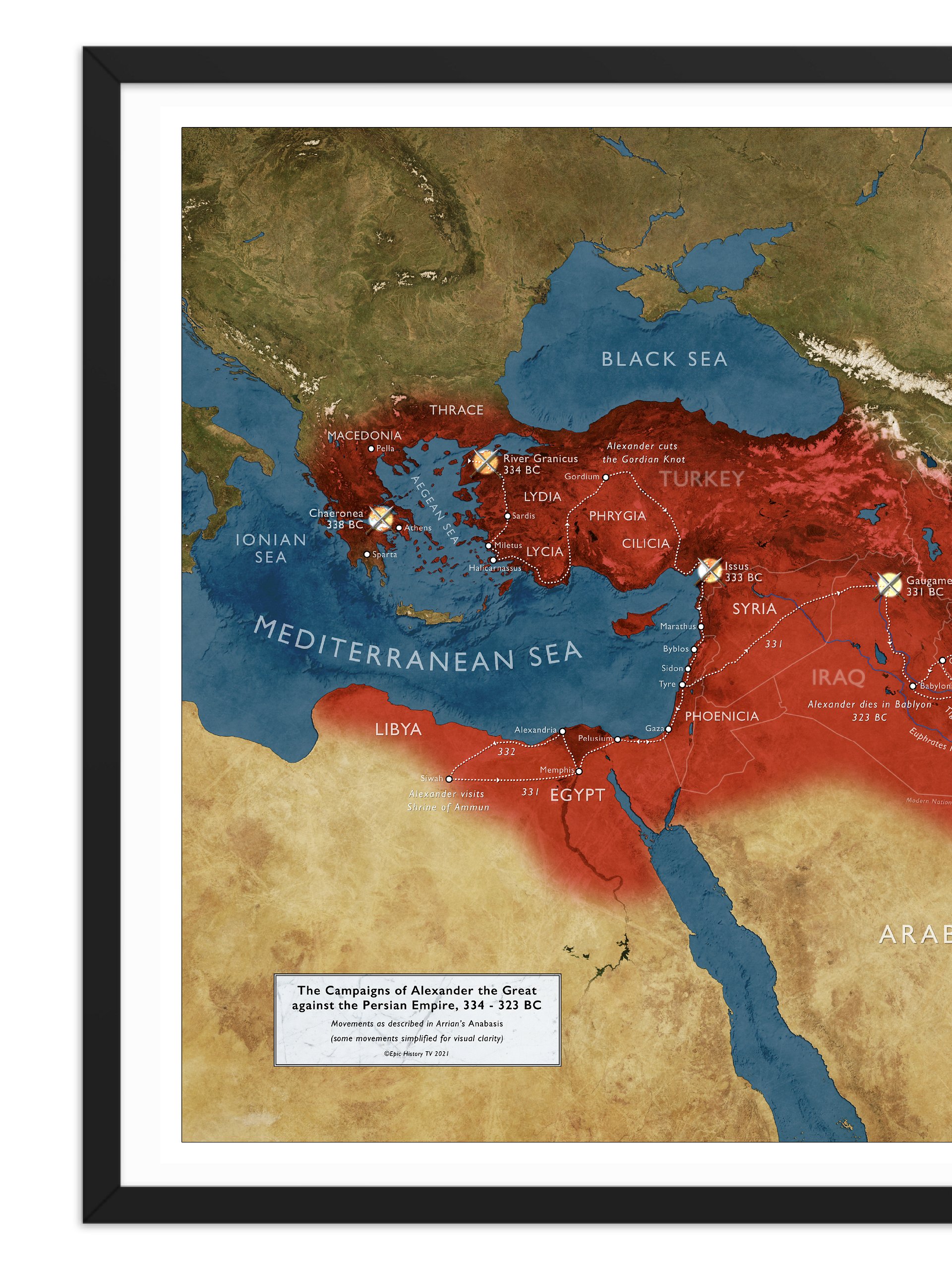 The Campaigns of Alexander - Framed Poster product image (2)