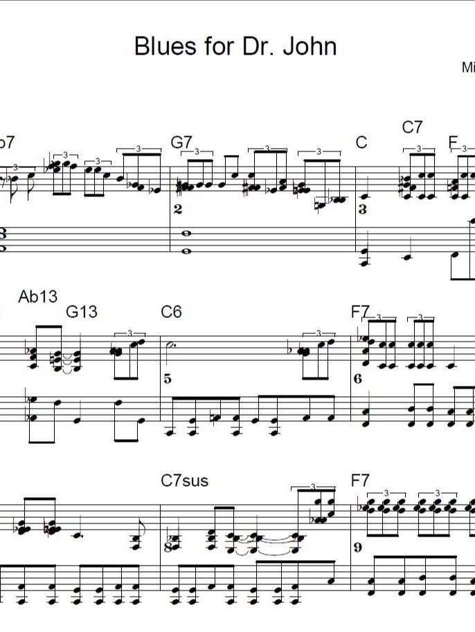 Blues for Dr. John - Blues piano - Piano sheet music product image (1)