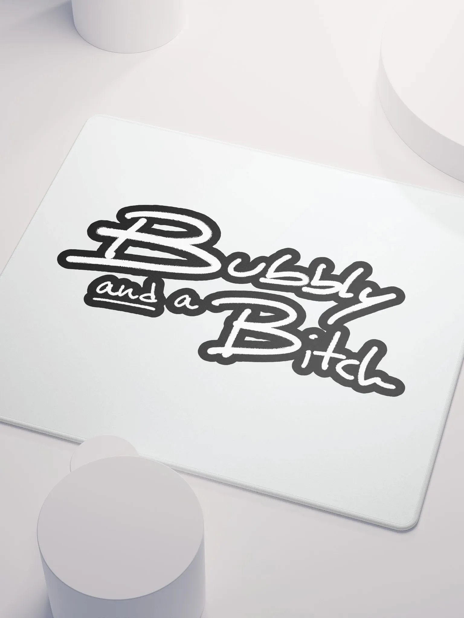 Bubbly and a B*tch (lined design) mouse pad product image (3)