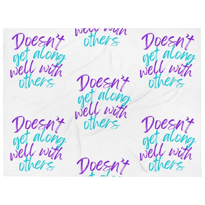 Cinnaschick Doesn't Get Along Cozy Throw product image (1)
