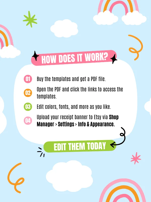 MRR/PLR Garden Etsy Receipt Banner Canva Templates product image (5)