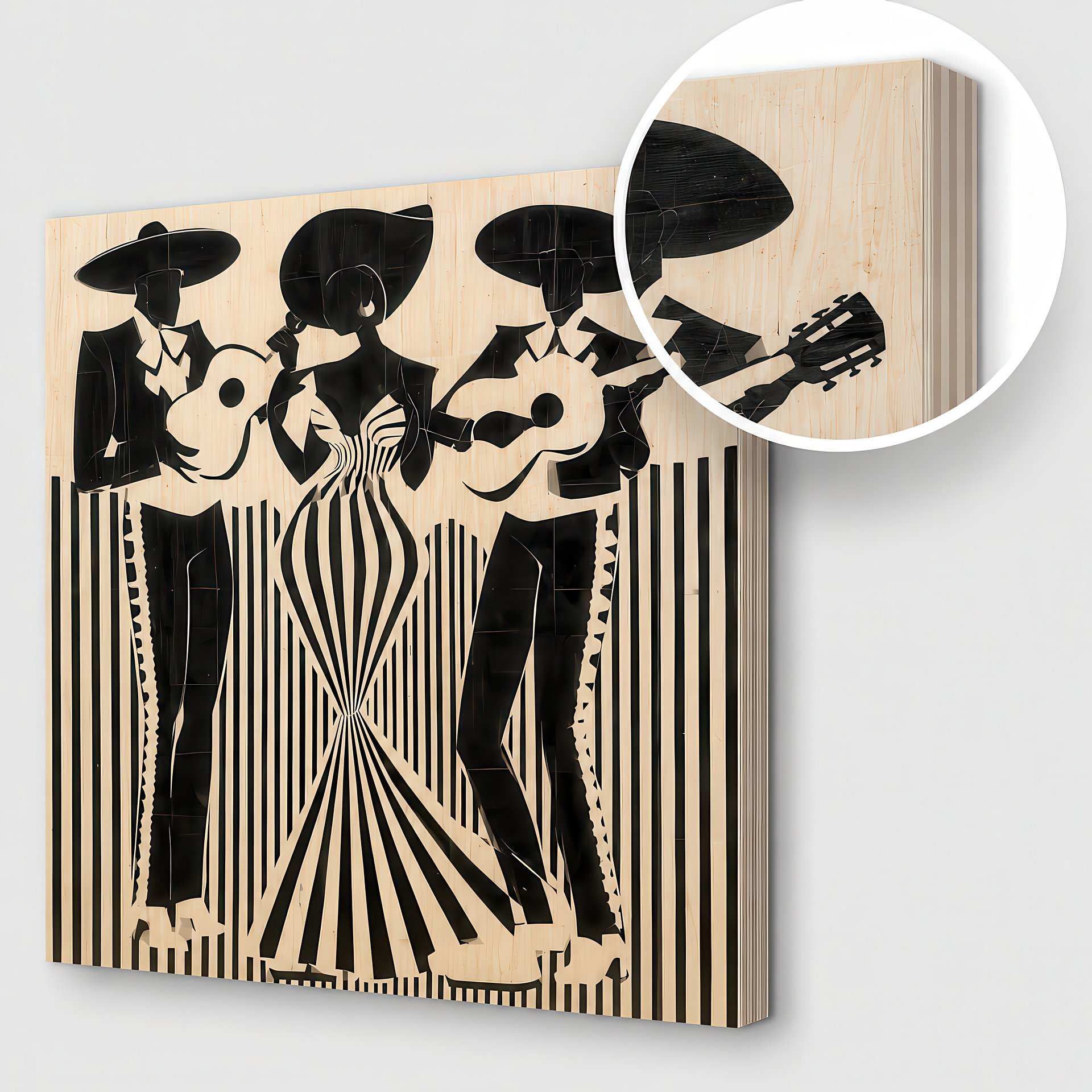 Canción del Desierto | Southwestern Folk Art | Birch Wood | Wall Decor | 24x24″ (60x60 cm) product image (6)