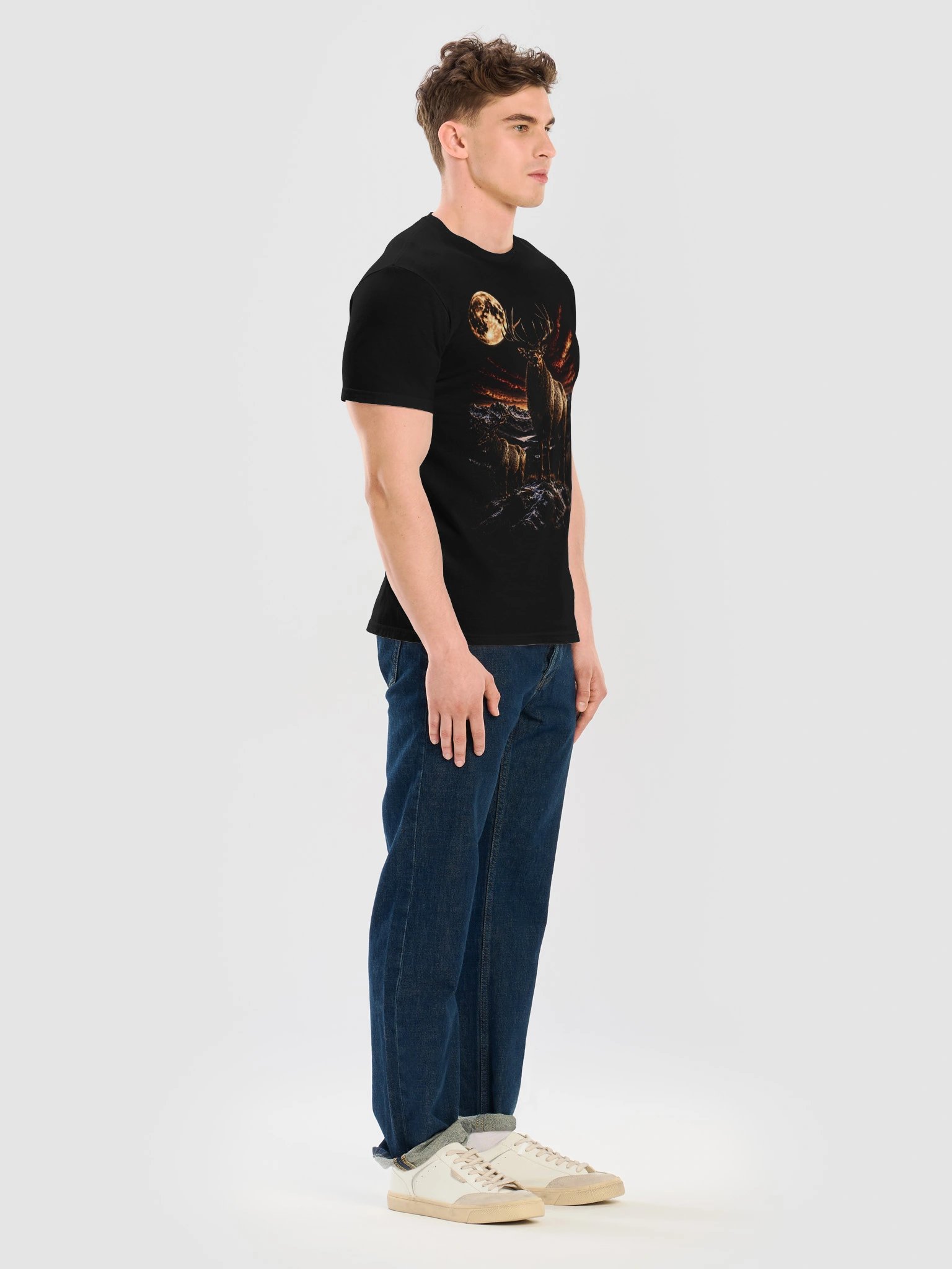 Elk Howling Moon Tshirt | Legendary Wildlife Shirt product image (8)