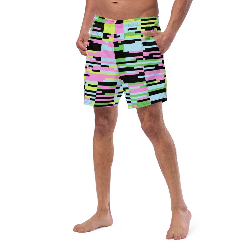 Pixelated Splash Men's Swim Trunks product image (2)