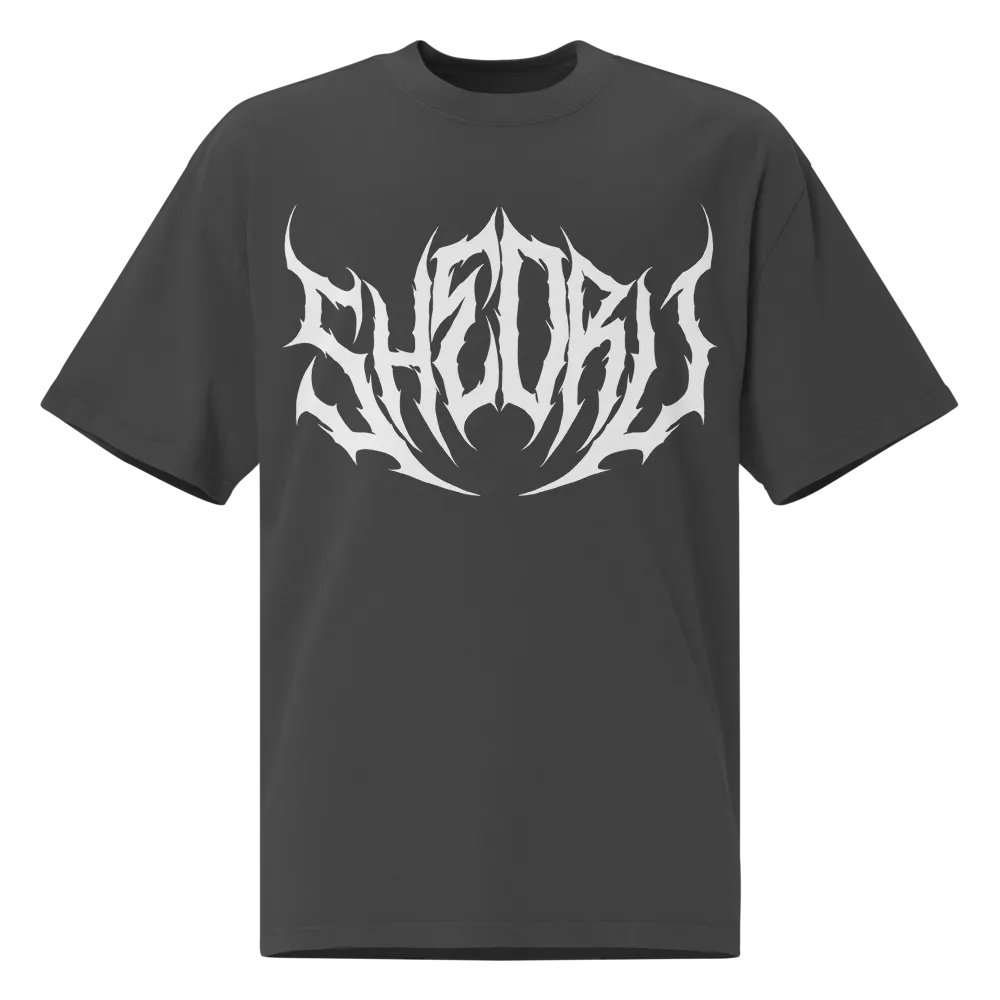 Death Metal Oversized Faded Tee - Black product image (4)