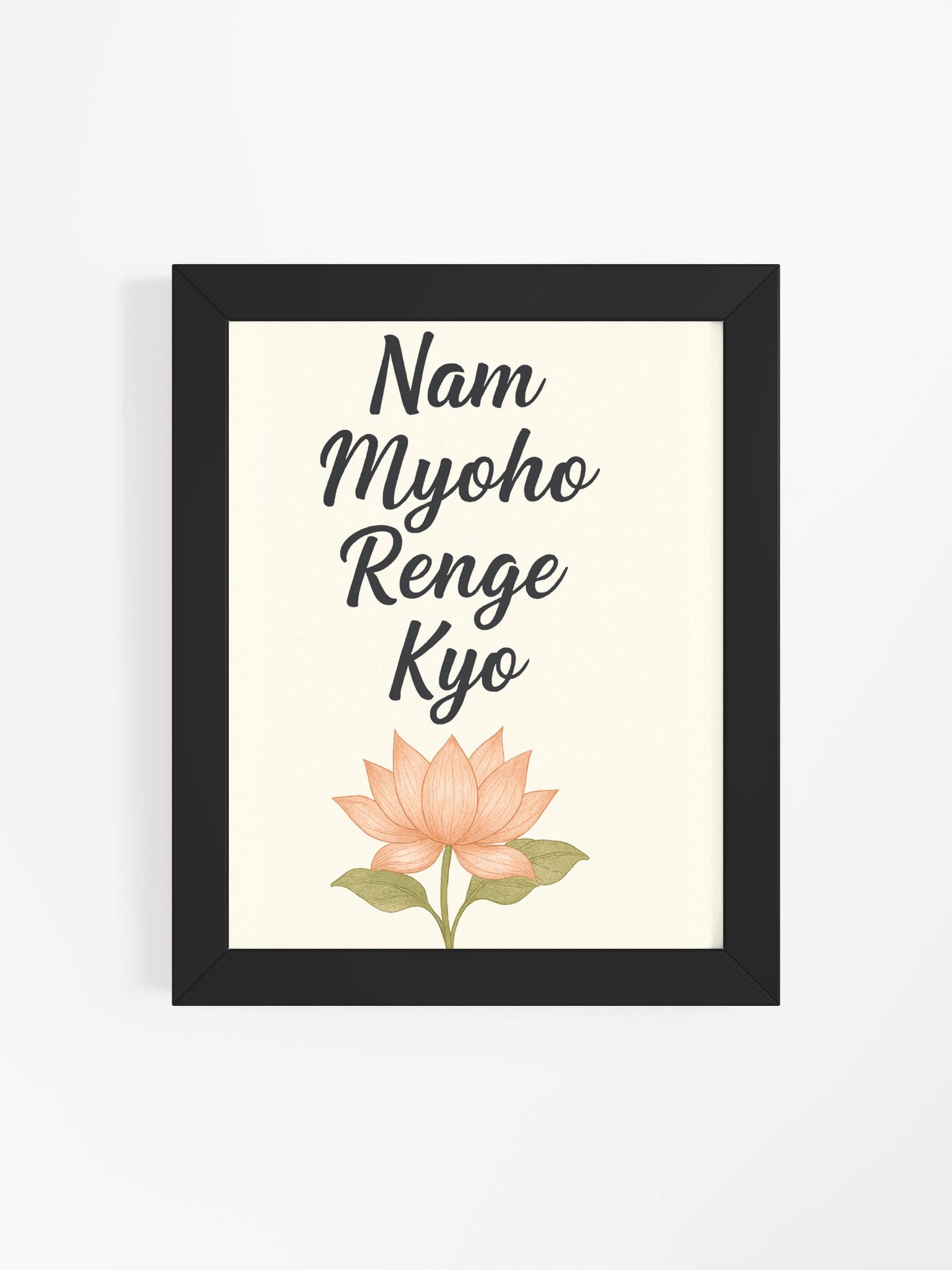 Nam Myoho Renge Kyo Lotus Wall Art – Framed Inspiration product image (4)