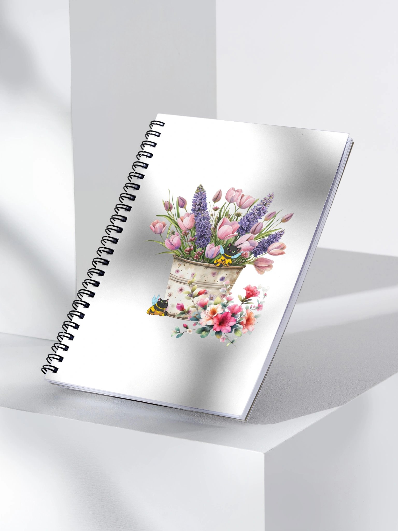 Floral Cat Spiral Journal product image (3)