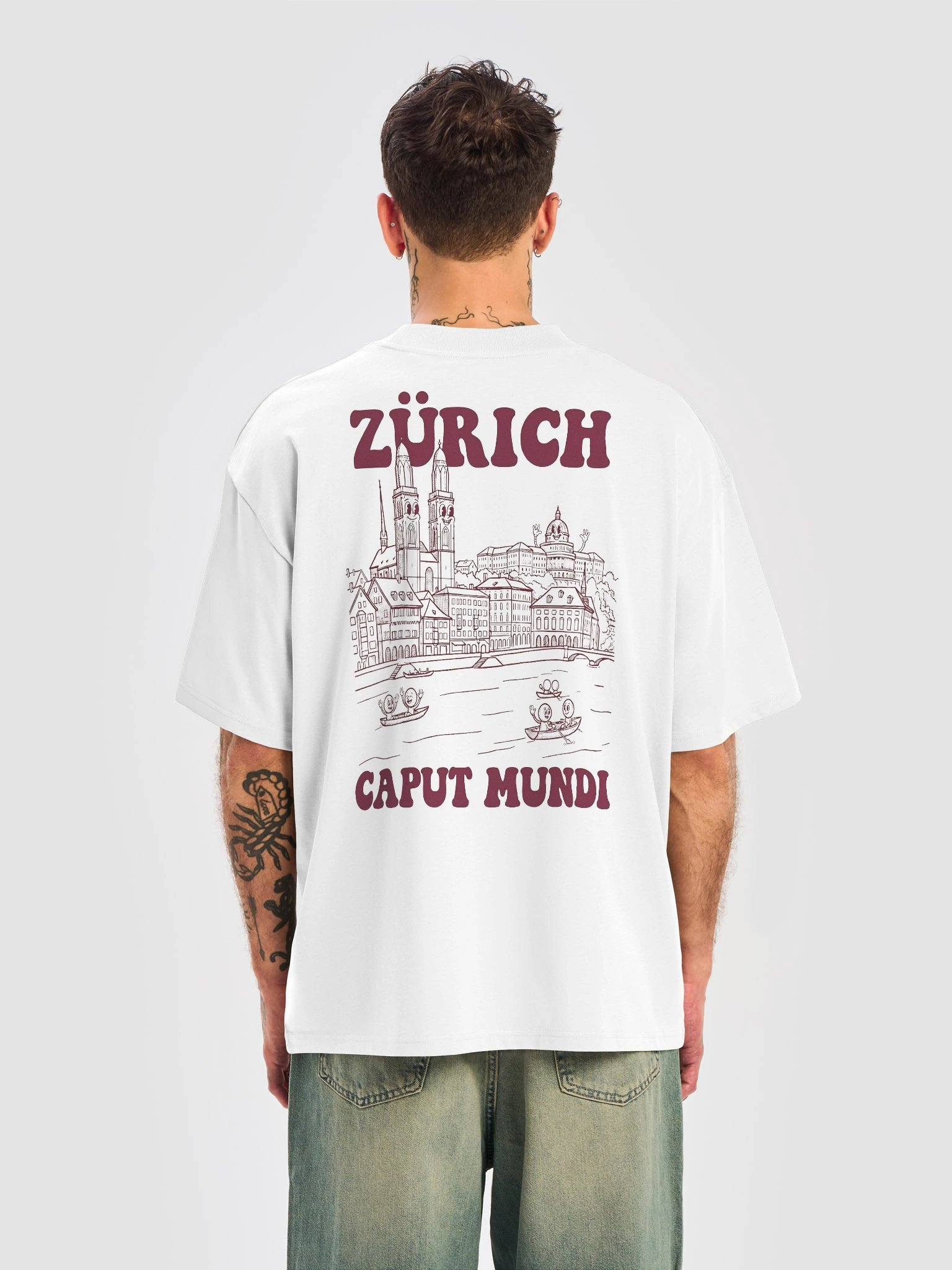 T-shirt Oversized Zurich Caput Mundi Bordeaux product image (3)