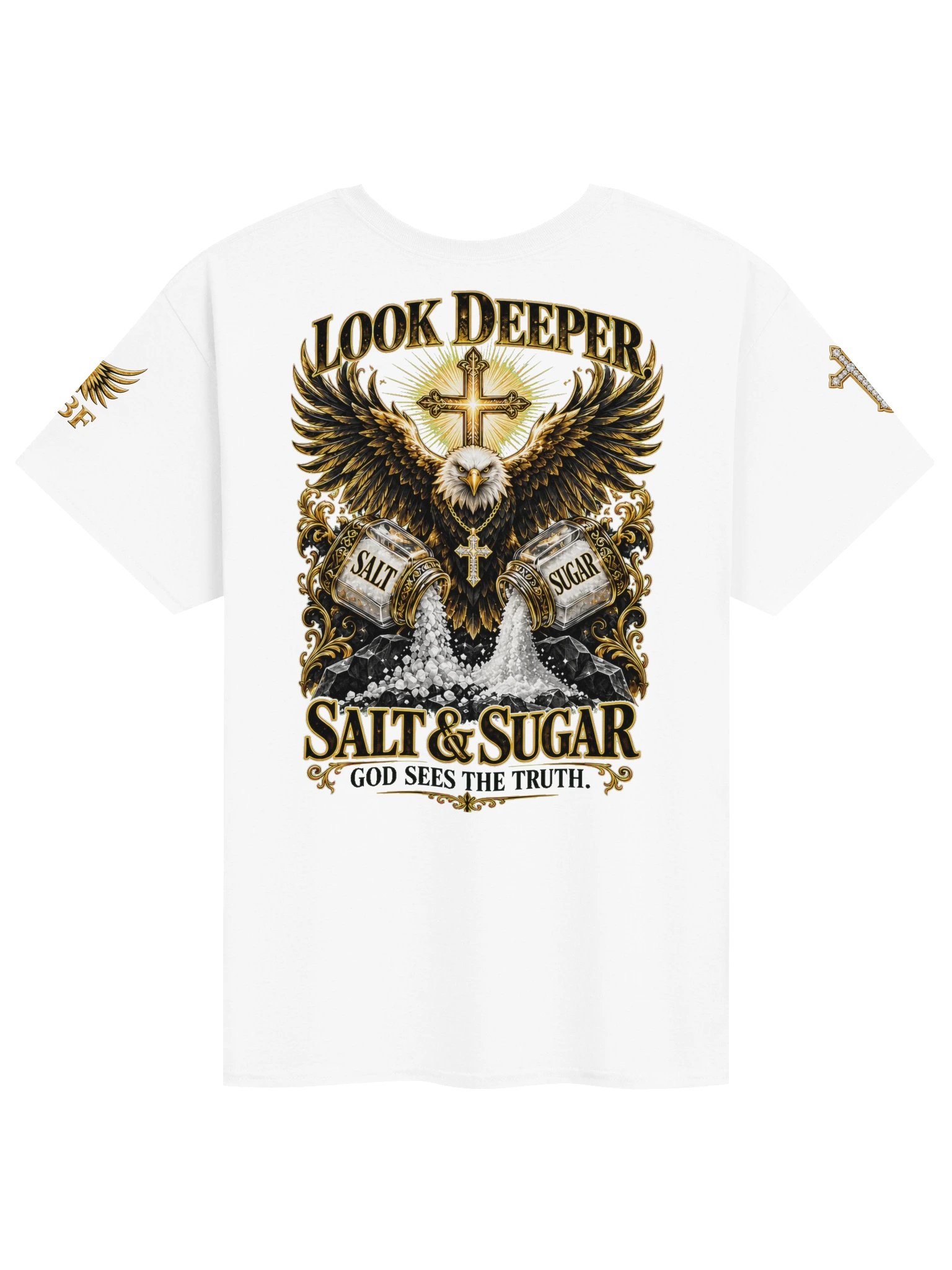 RBF Look Deeper Salt & Sugar White Tee product image (2)