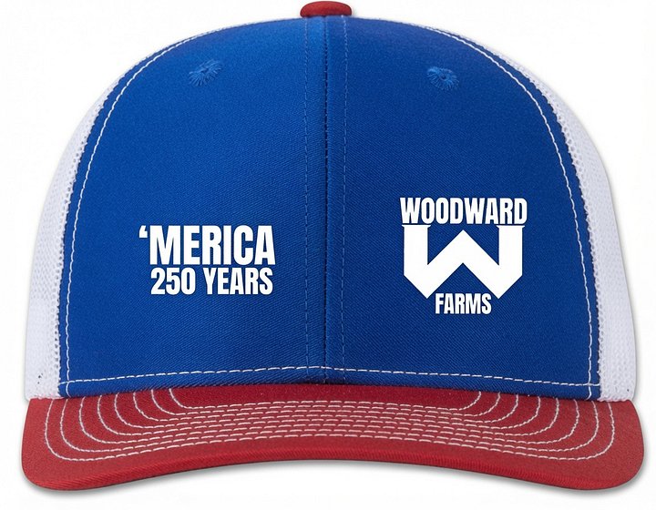 USA MERICA WOODWARD FARMS HAT product image (1)