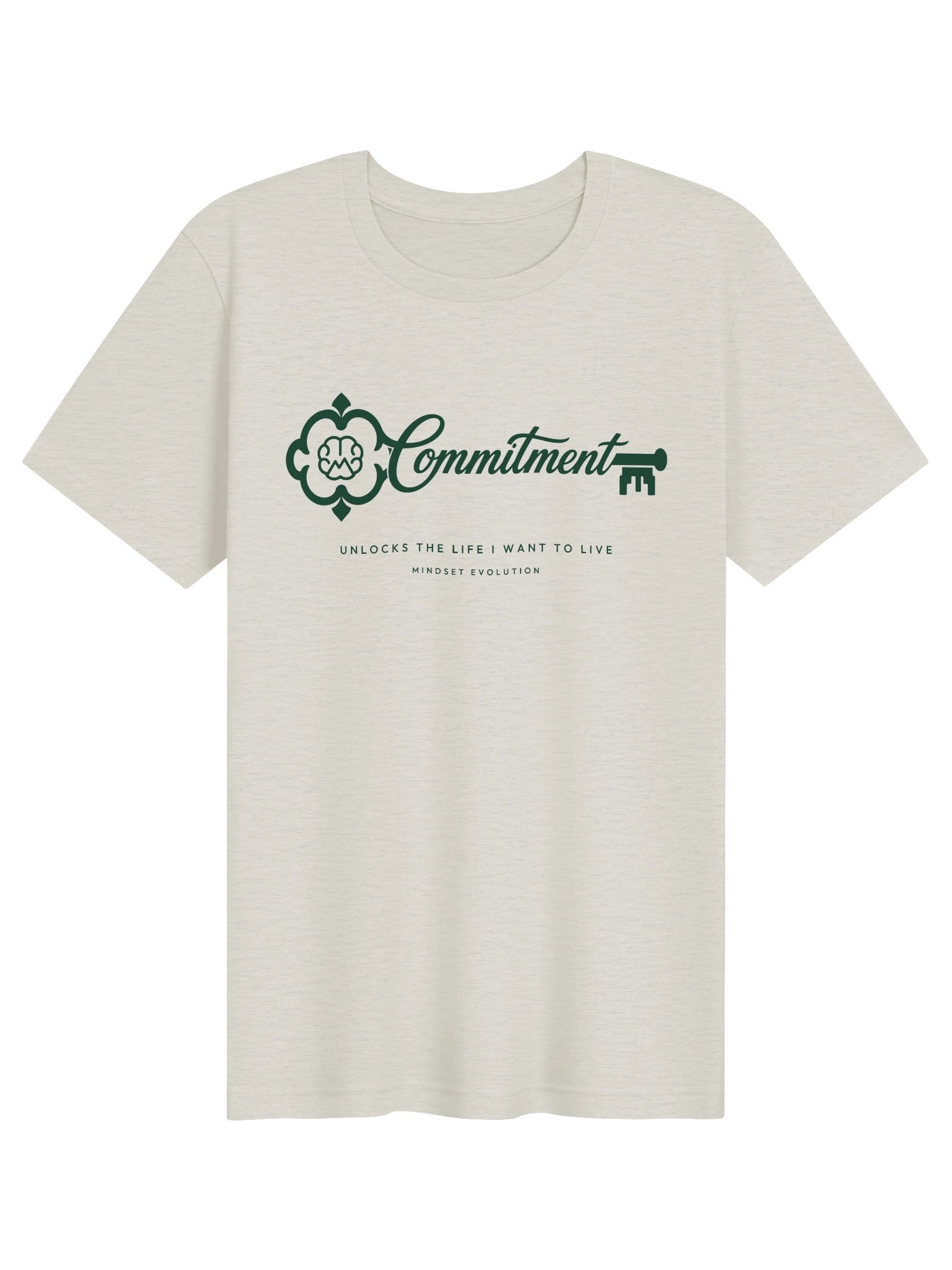 Mindset Evolution — The Commitment Tee (Heather Dust) product image (1)
