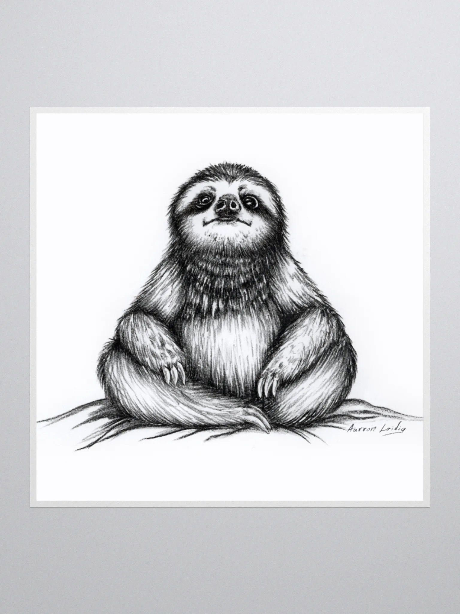 Stoic Meditation Sloth Vinyl sticker product image (2)