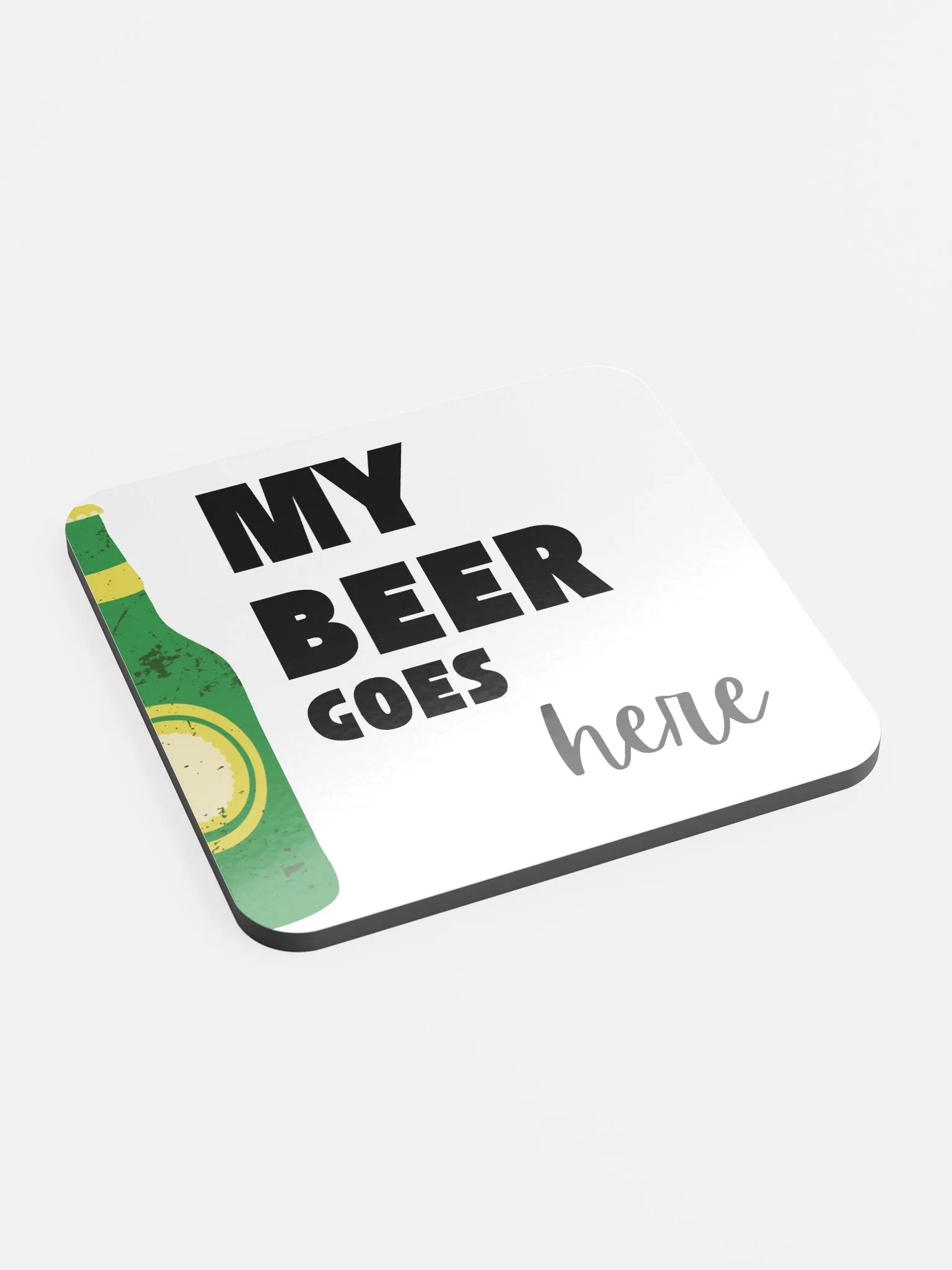 My Beer Goes Here Cork Coaster Set product image (2)