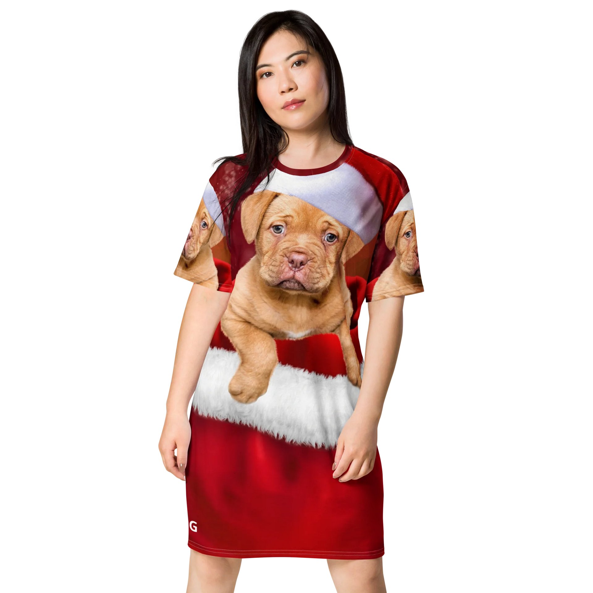 'It's Christmas' Santa Paws All-Over T-Shirt Dress product image (1)