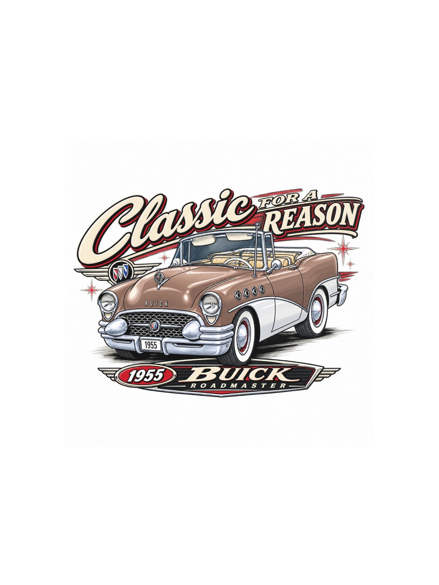 1955 Buick Roadmaster – Classic for a Reason Square Print product image (1)