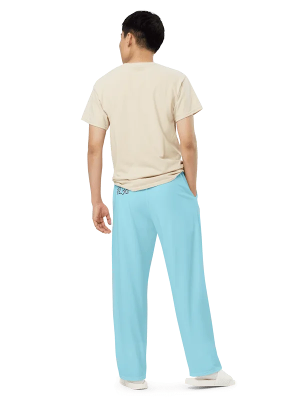 DONT FEEL 50 YOU ARE TIMELESS Aqua RELAXED FIT WIDE LEG PANTS UNISEX product image (4)