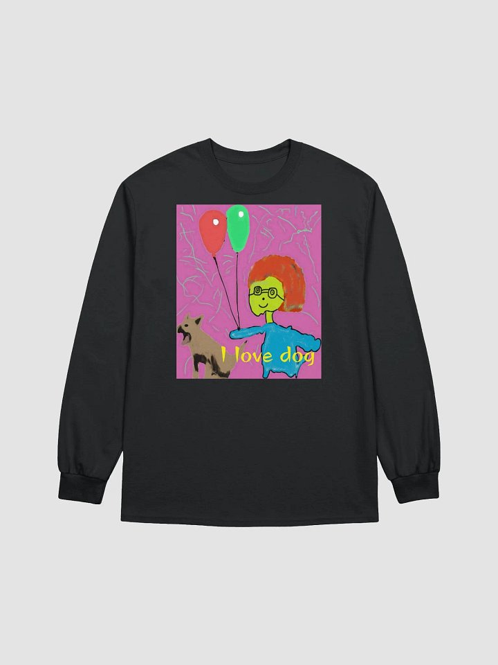 Gildan Ultra Cotton Long Sleeve T-Shirt : I love dog product image (1)