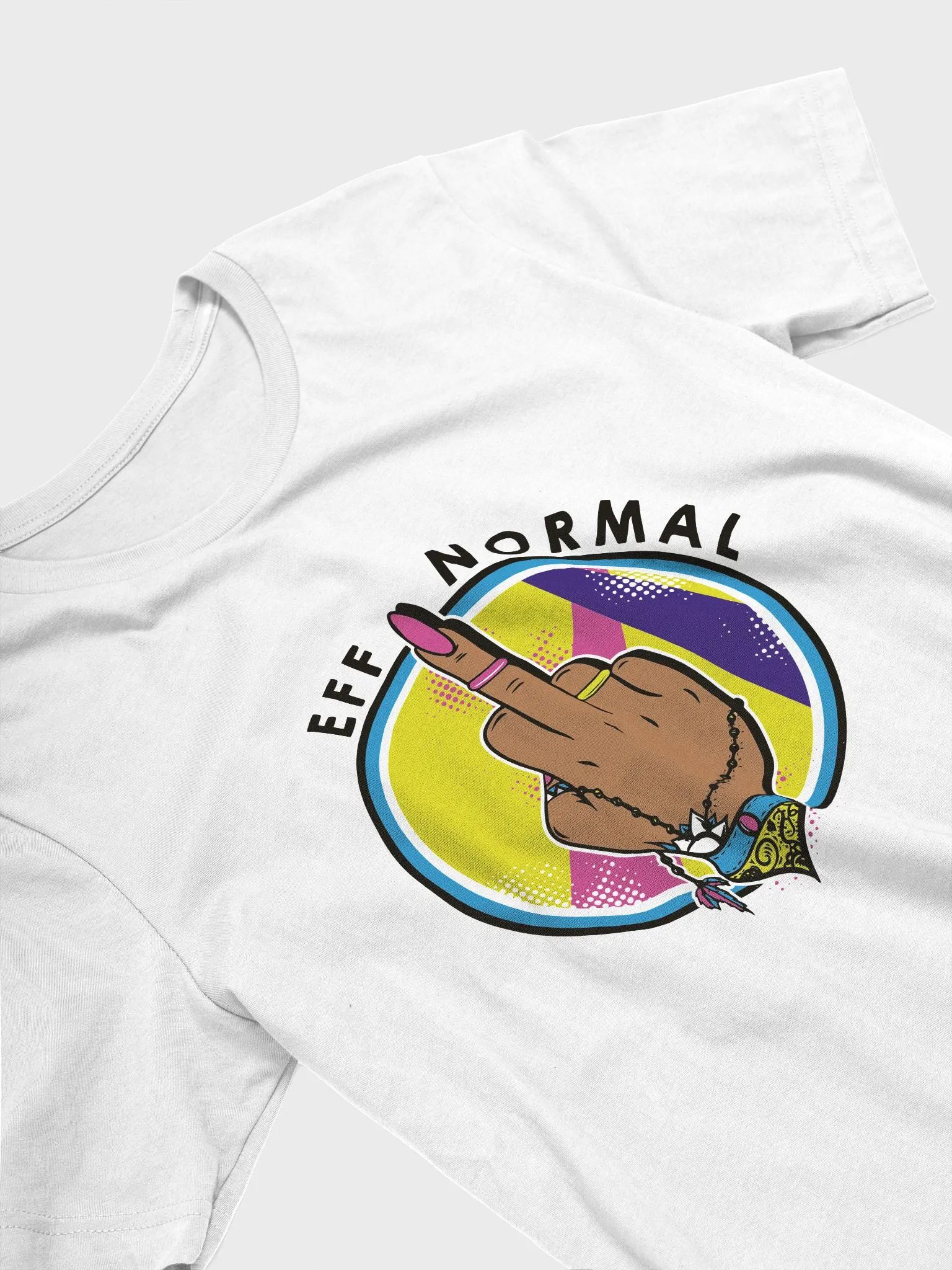 EFF NORMAL Statement White Tee (Brown) product image (3)