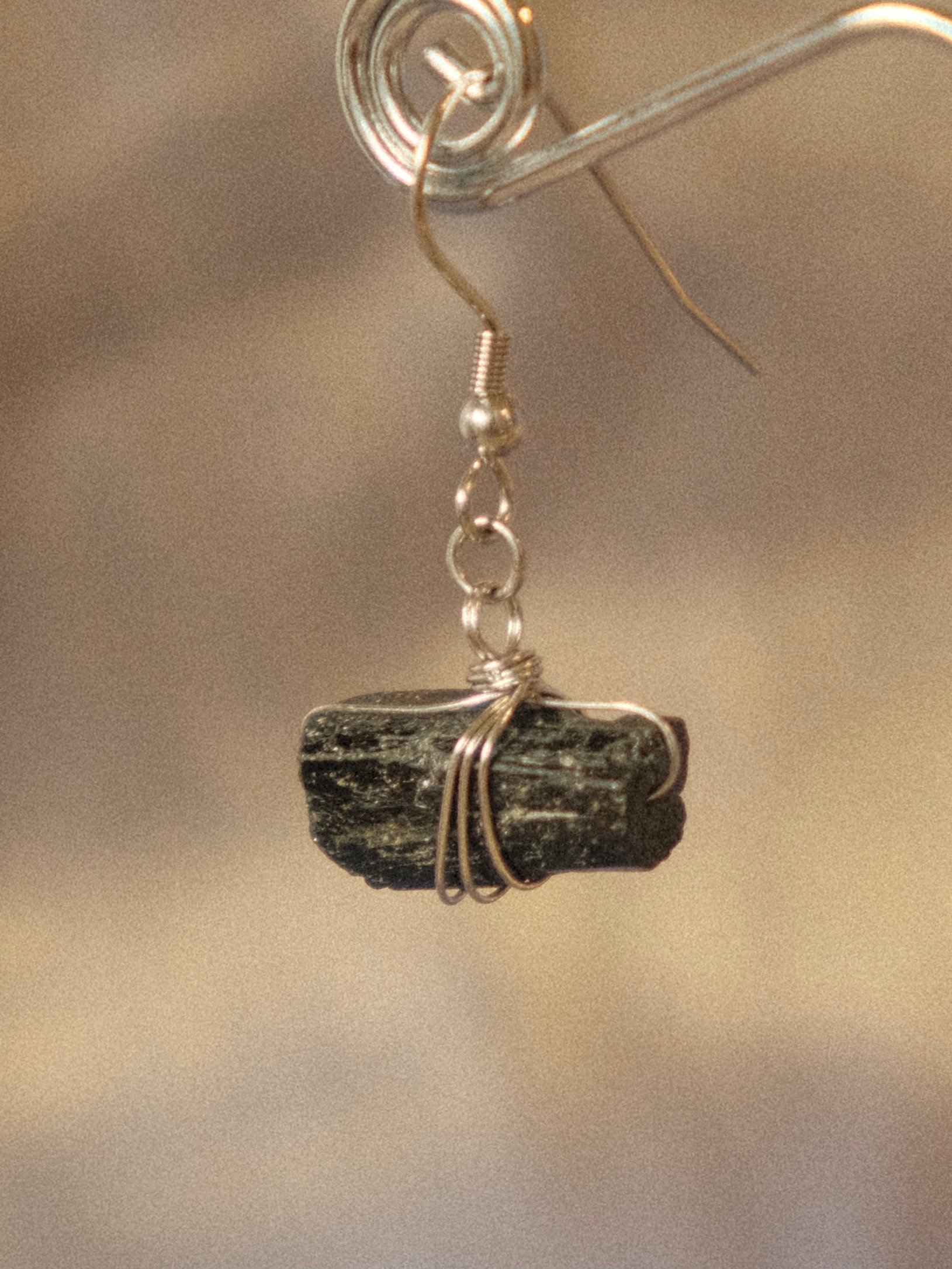 Tourmaline Wrapped Nugget Earrings product image (2)