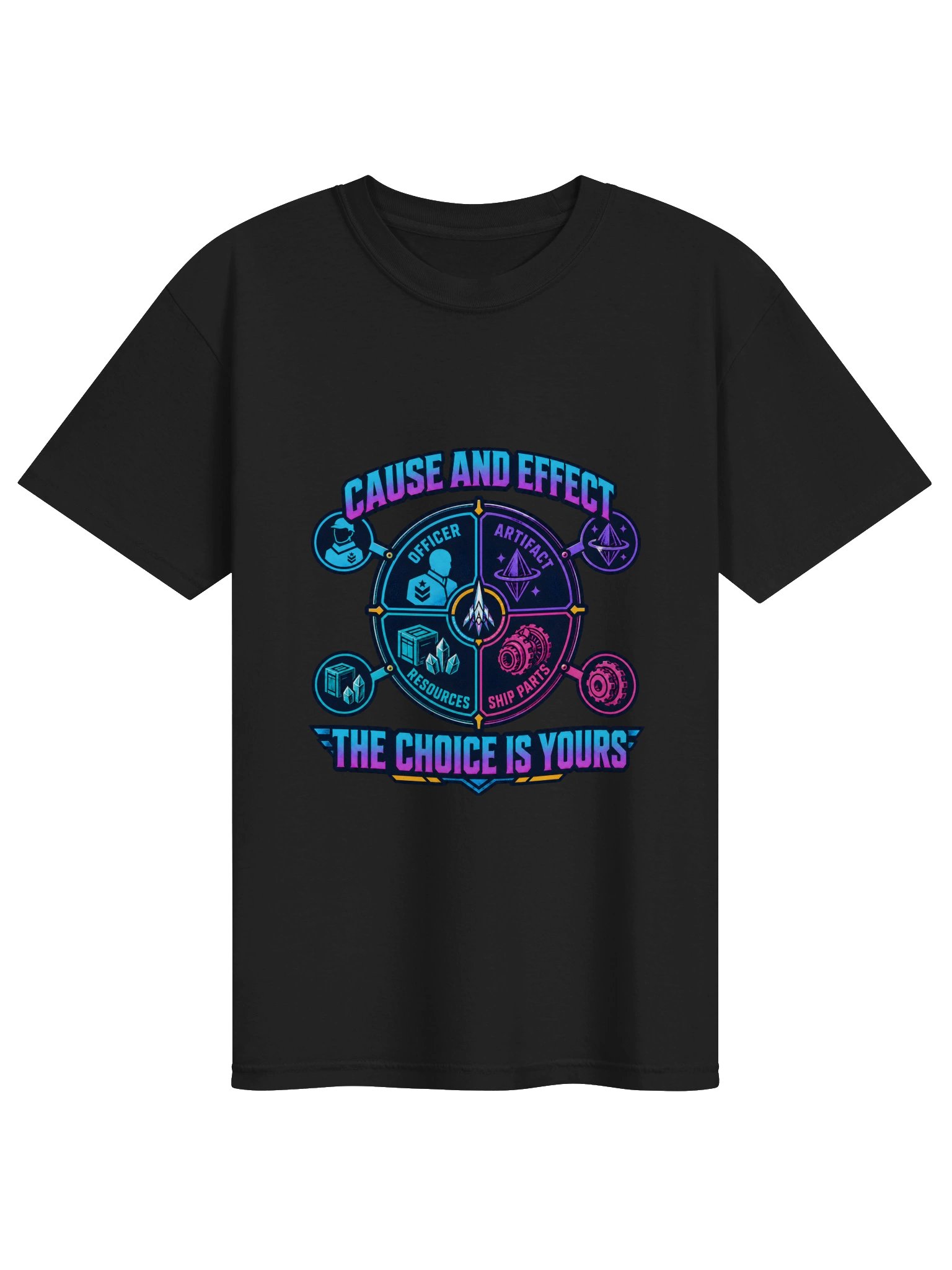 Cause and Effect Neon Diagram Tee product image (9)
