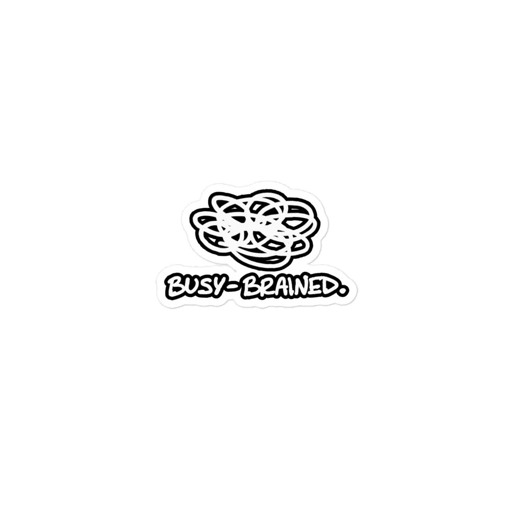 BUSY-BRAINED (lined design) magnet product image (1)